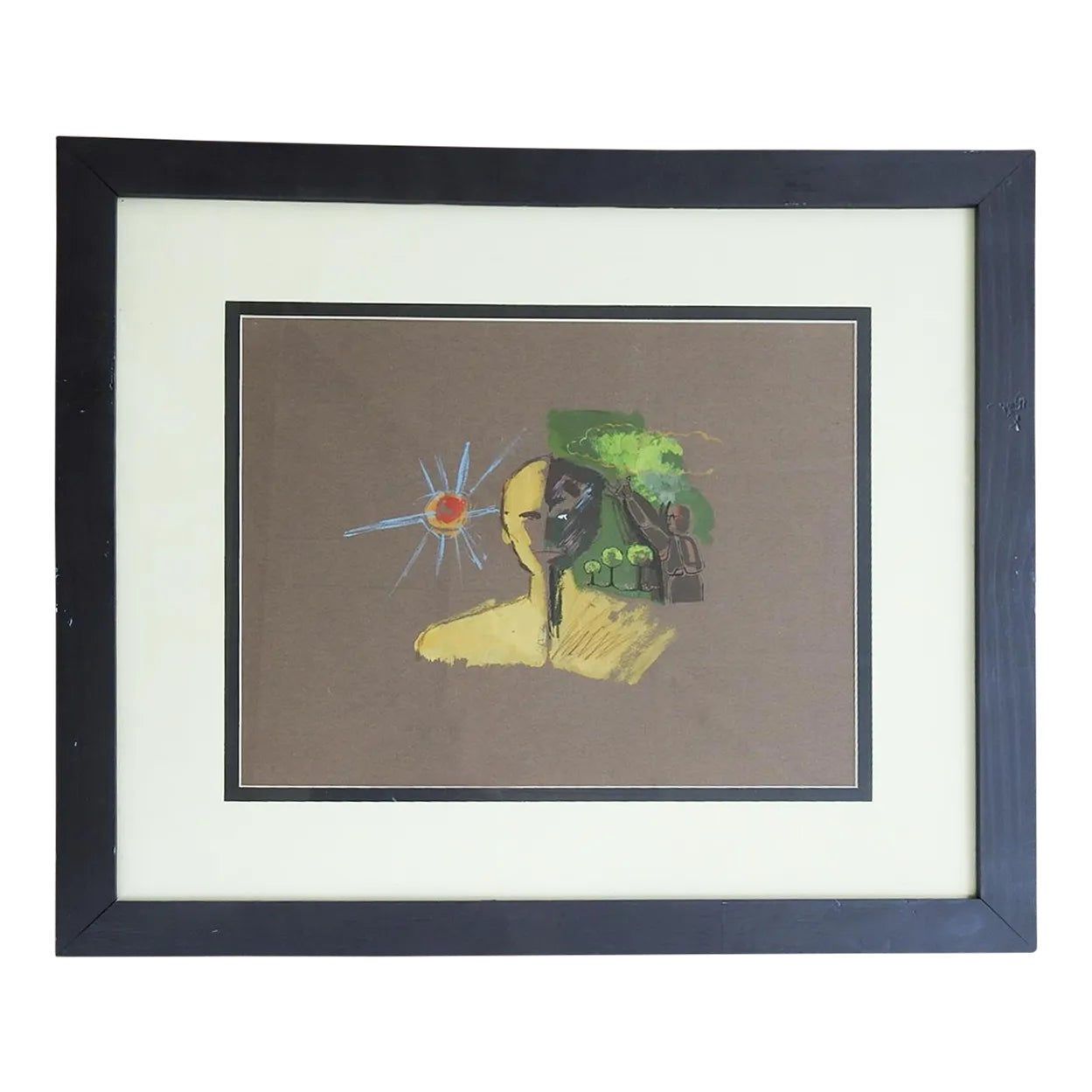 Mid 20th Century Abstract Nature Figure Drawing Chairish