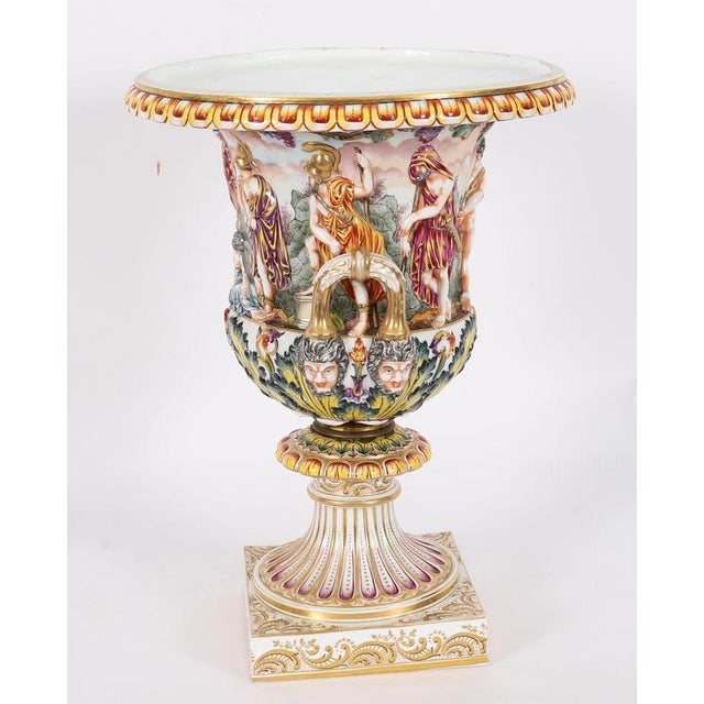 Large Antique Italian Urns from Capodimonte, Naples, 19th Century, Set of 2 For Sale - Image 13 of 18