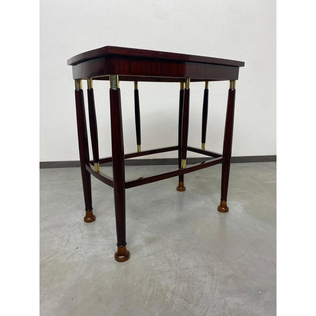 Jugendstil side table by Adolf Loos professionally stained and repolished. This piece is attributed to the mentioned...