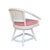 Off-white 1960s Bamboo Game Table and Four Swivel Chairs Attributed to Ficks Reed - A Set For Sale - Image 8 of 14