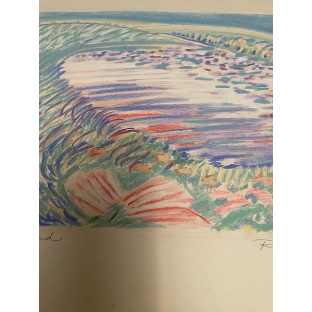 Squam Pond, Nantucket – 1984 Signed Pastel Landscape by Robin Jones For Sale - Image 4 of 10