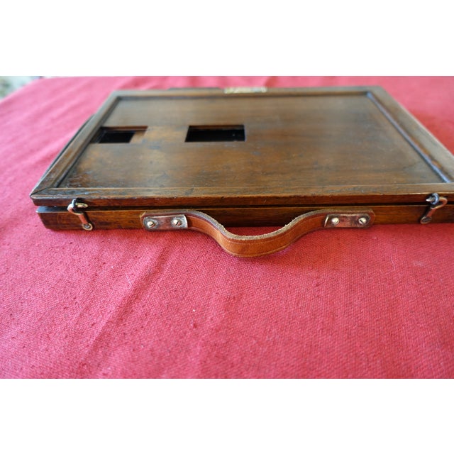 Tan English Painter's Case, 19th Century For Sale - Image 8 of 10