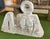 Monumental Marble Reclining Female Figure Sculpture, Manner of Henry Moore, 1970 For Sale - Image 12 of 15
