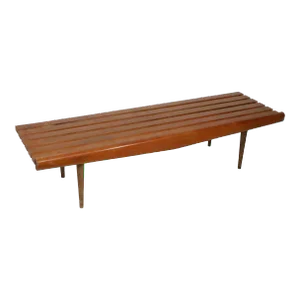 Mid Century Slat Bench Coffee Table After Pearsall C. 1950/1960
