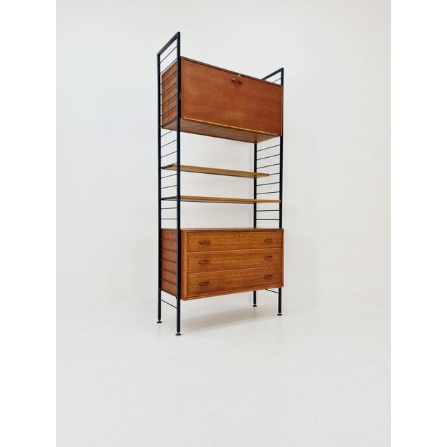 Vintage Free Standing Modular Unit Shelving System by Staples Ladderax, 1960s For Sale - Image 9 of 12