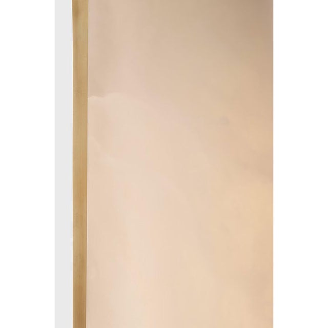 Visual Comfort Kelly Wearstler for Visual Comfort Signature Formosa 20" Linear Sconce in Alabaster and Antique-Burnished Brass For Sale - Image 4 of 9