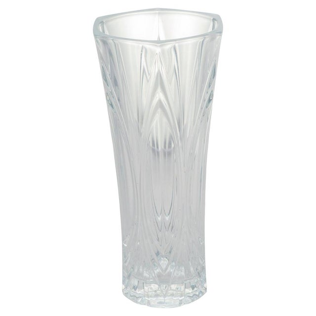 Glass Transparent Art Glass Vase, 1960s For Sale - Image 7 of 7