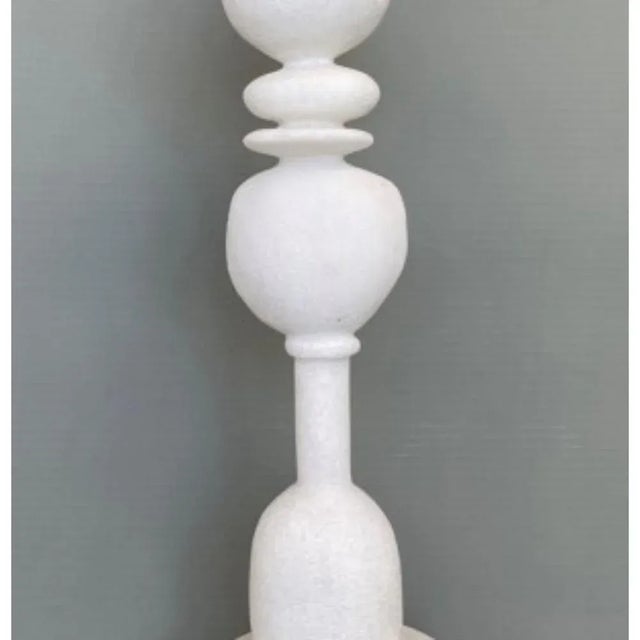 Contemporary Cat King Marble Sculpture by Tom Von Kaenel For Sale - Image 3 of 6