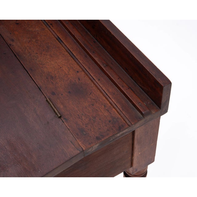 19th Century School Master's Desk Antique Primitive Walnut For Sale - Image 10 of 12