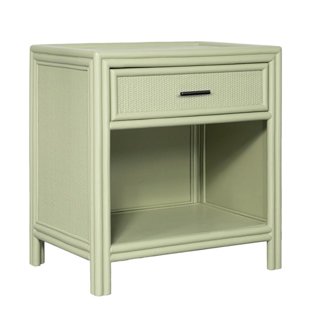 Not Yet Made - Made To Order Bermuda One-Drawer Nightstand - Celery Green For Sale - Image 5 of 9