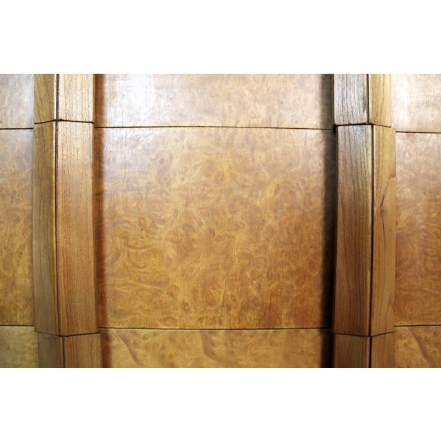 Mid 20th Century Thomasville Mid-Century 'Arched' 6-Drawer Highboy Dresser in Walnut & Burl For Sale - Image 12 of 18