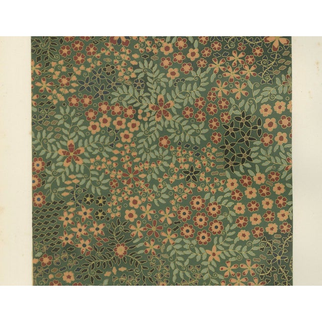 Title: japanese floral design pattern – plate ix from section vii : this vibrant and detailed print, plate ix from section...