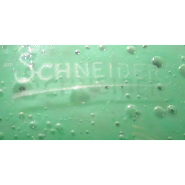 Green Early 20th Century Signed Schneider Vase, France For Sale - Image 8 of 8