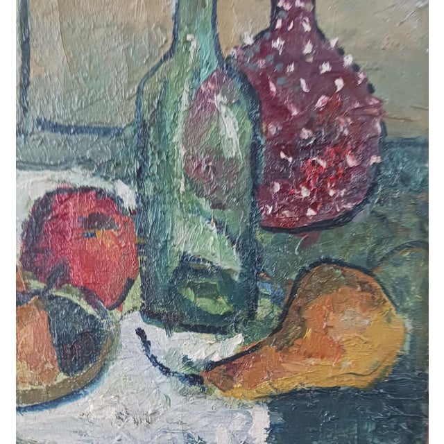 1950s George Alan Swanson Oil on Canvas Still Life With Fruit Listed Artist 1950s For Sale - Image 5 of 5
