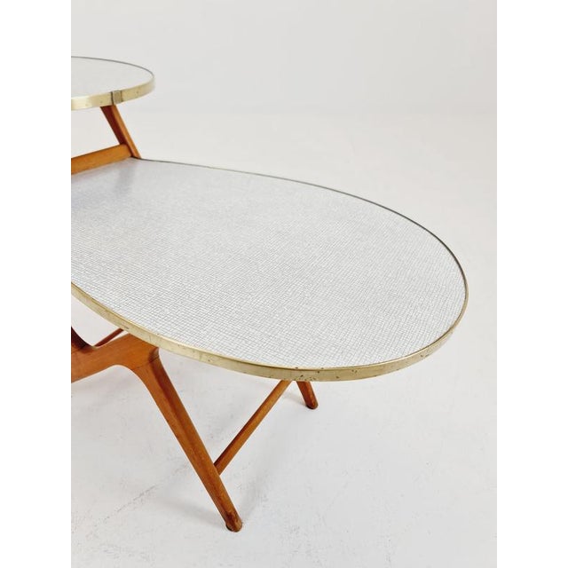 Brown Large Mid-Century Minimalist German Plant Stand from Opal, 1950s For Sale - Image 8 of 17