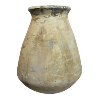 Vintage Mundra Yellow Earth Ware Pot Planter For Sale