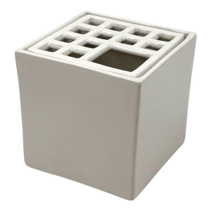 Studio Opi, White Space Age Mod. Ikebana a Ceramic Vase / Ashtray, Gabbianelli Italy Ca. 1970
