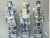 use alone or all together on table mixed with books,flowere.3 traditional ancestors in Blue/white porcelain 13" high