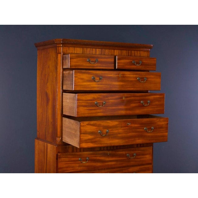 English Tallboy Cupboard, Early 1800s For Sale - Image 6 of 15