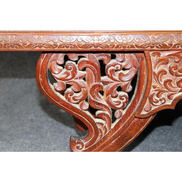 Wood 1960's Chinoiserie Style Carved Savonarola Chair For Sale - Image 7 of 10