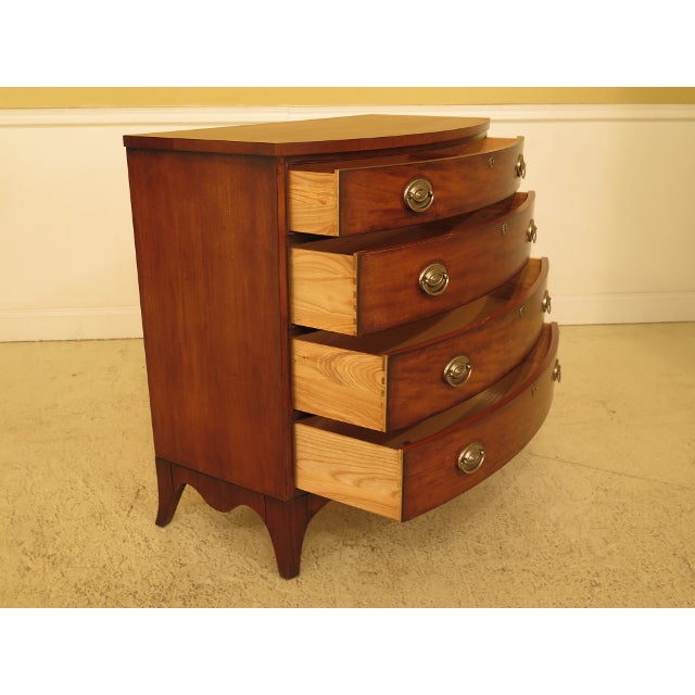 Vintage Ethan Allen Federal Style Bow Front Mahogany Low Chest Chairish