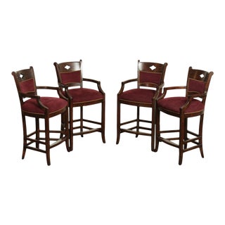 French Country Style Set 4 Quality Bar Stools For Sale