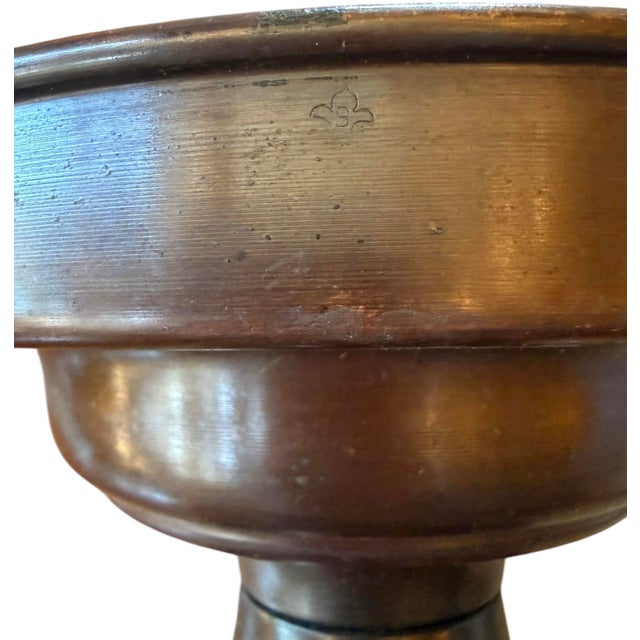 Circa 1920’s Stamped Beardsley Cornflower Blue Ceiling Light With Flowers For Sale - Image 4 of 6