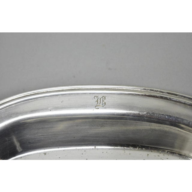 Vintage Bernard Rice's Sons Inc Silver Plated Crumb Catcher Silent Butler Set For Sale - Image 9 of 13