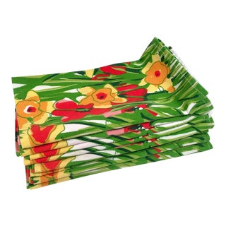 Vera Floral Vintage Dinner Napkins - Set of 8 For Sale