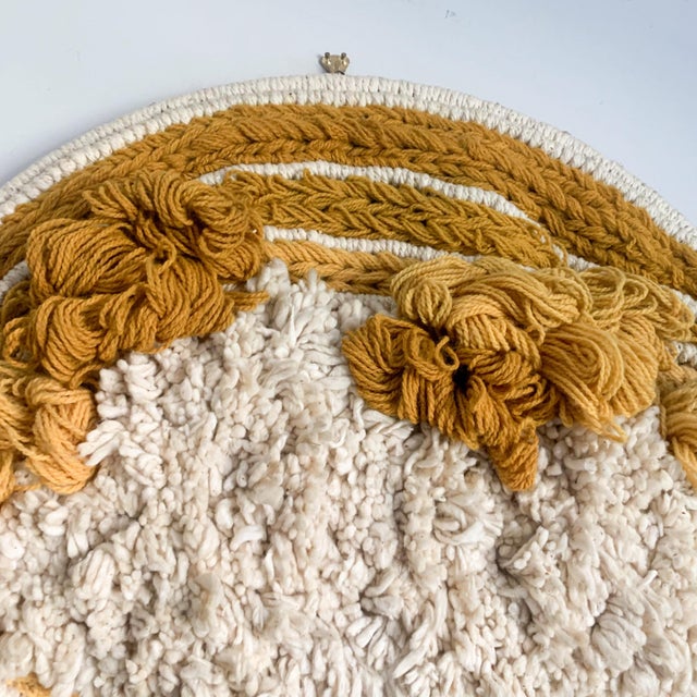 Mid-Century Modern Vintage Mid Century Modern Handmade Woven Wall Art Hanging For Sale - Image 3 of 7