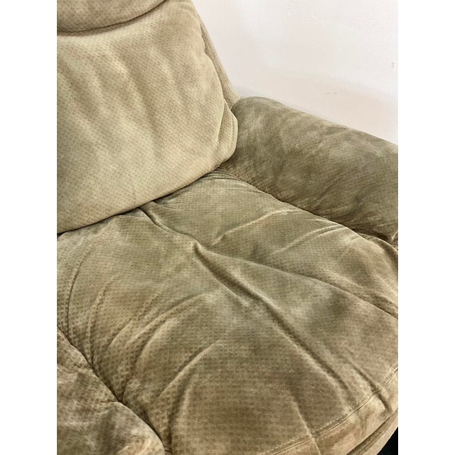 The mid-century italian modern vintage model p60 lounge chair with matching stool is a 1960s design classic from saporiti...