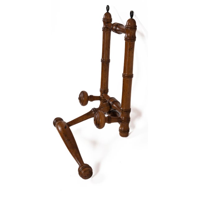 Antique Faux Bamboo Coat Rack, France, circa 1910. A petite size to hang on a wall.