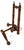 Antique Faux Bamboo Coat Rack, France, circa 1910. A petite size to hang on a wall.