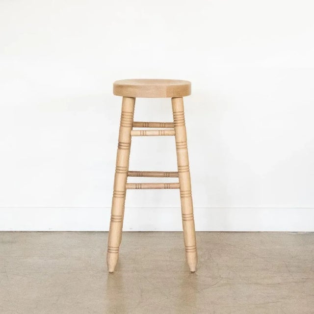 Panoplie Bar Stool, White Oak For Sale - Image 4 of 9
