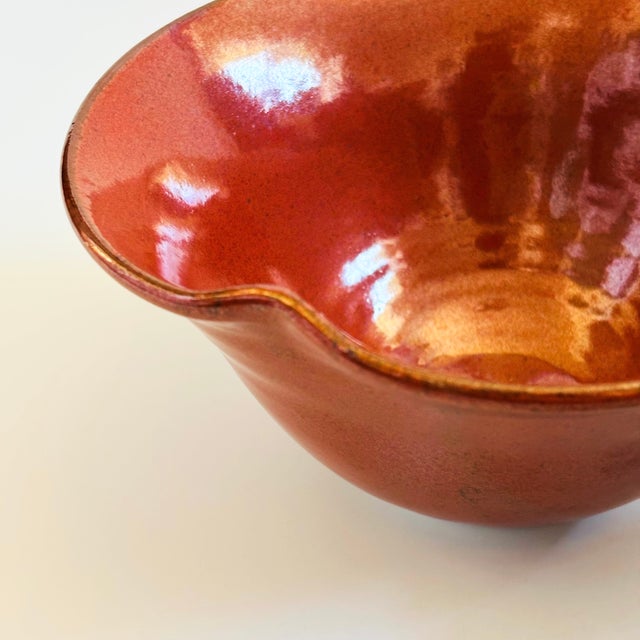 Vintage Studio Pottery Nesting Bowls - Set of 2 For Sale - Image 9 of 12