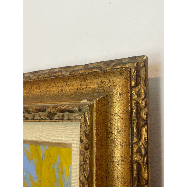 1970s Walt Gonske Modern Landscape Original Oil on Canvas Painting For Sale - Image 4 of 8