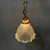 1930s Small Pressed Glass Pendant Lamp with Chain and Ceiling Rose from Holophane, 1930s For Sale - Image 5 of 18