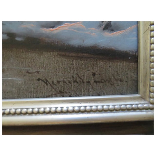 Laszlo Neogrady Signed Landscape Painting Oil on Canvas Snowy Mountains For Sale - Image 4 of 5