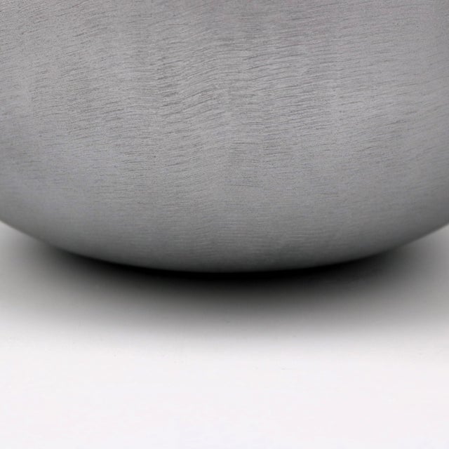 Metal 1970s Modernist Round Vase by Artist Lorenzo Burchiellaro For Sale - Image 7 of 18