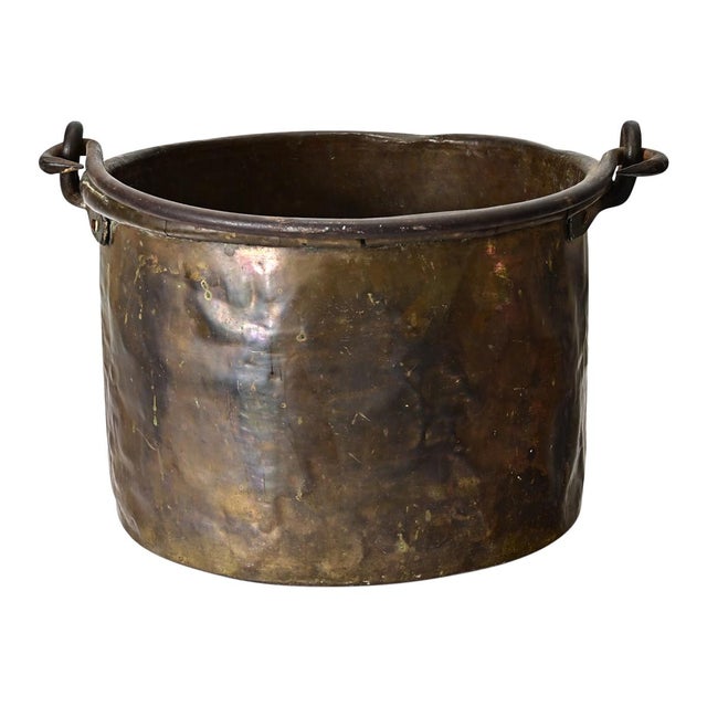 French 19th Century Heavy Brass Cooking Pot For Sale - Image 10 of 10