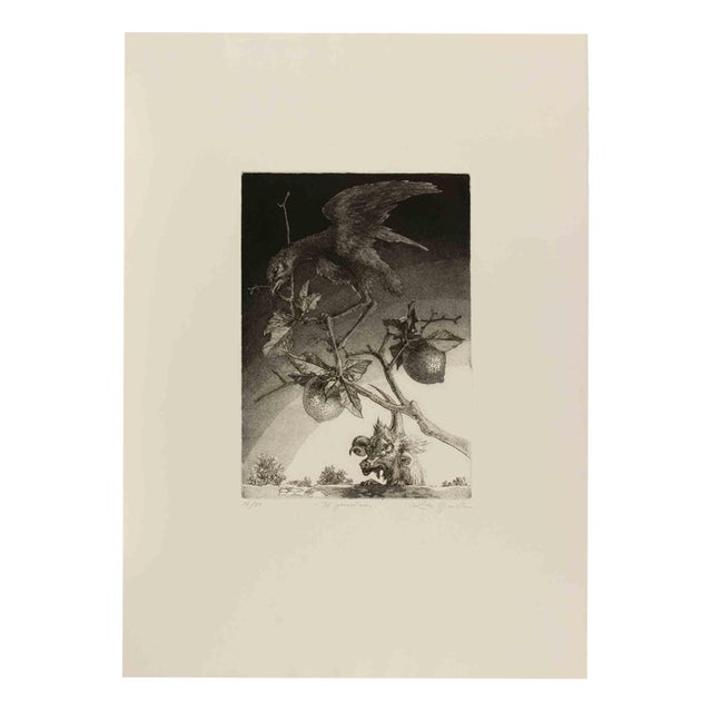 Leo Guida, The Guardian, Etching, 1970s For Sale