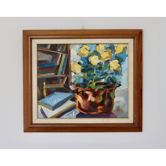 Ebbe Höglund, Flowers in Copper, 1950s, Oil on Canvas, Framed For Sale - Image 11 of 11