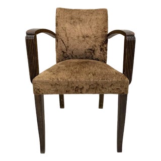 Set of Velvet Bridge Chairs, 1930s For Sale