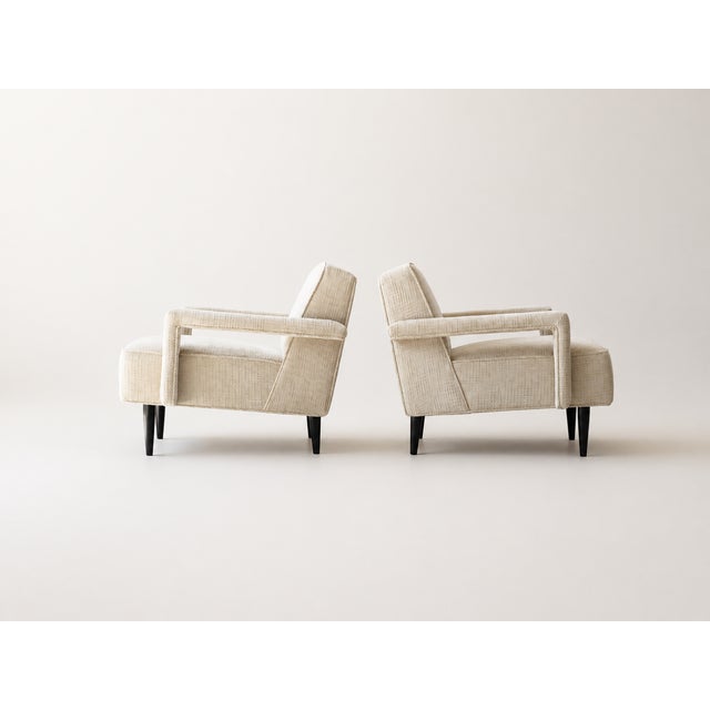 Pair of Paul Laszlo Style Lounge Chairs For Sale In Chicago - Image 6 of 11