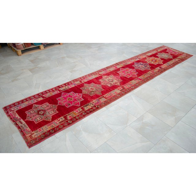 Kurdish Runner Rug . Hand-Knotted Herki Runner Rug for Kitchen Island Near For Sale - Image 6 of 15