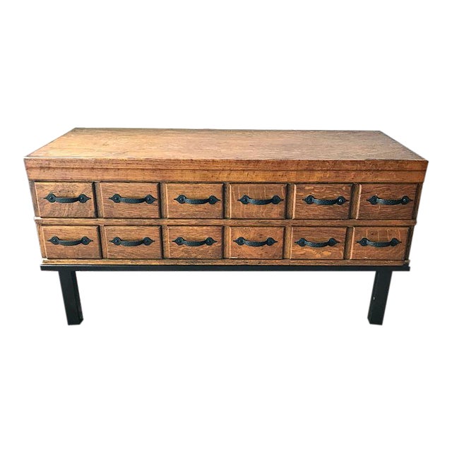 Antique Library Card Catalog Converted To Coffee Table Chairish