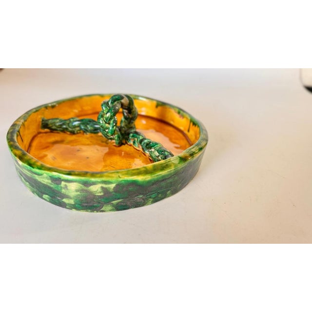 Vintage French Serving Tray in Ceramic, 1970s For Sale - Image 4 of 9