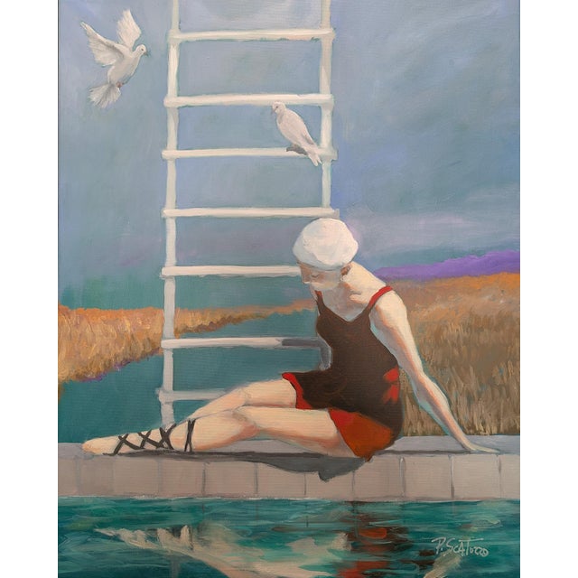 If person is brave enough to self reflect then they can ascend to a new level of awareness. The pool represents the...
