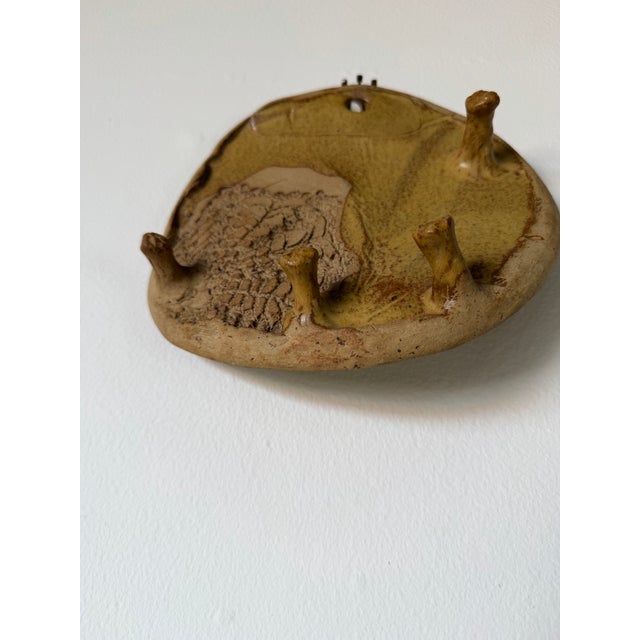 Vintage Organic Handmade Abstract Studio Pottery Wall Sculpture, Unsigned For Sale - Image 9 of 12