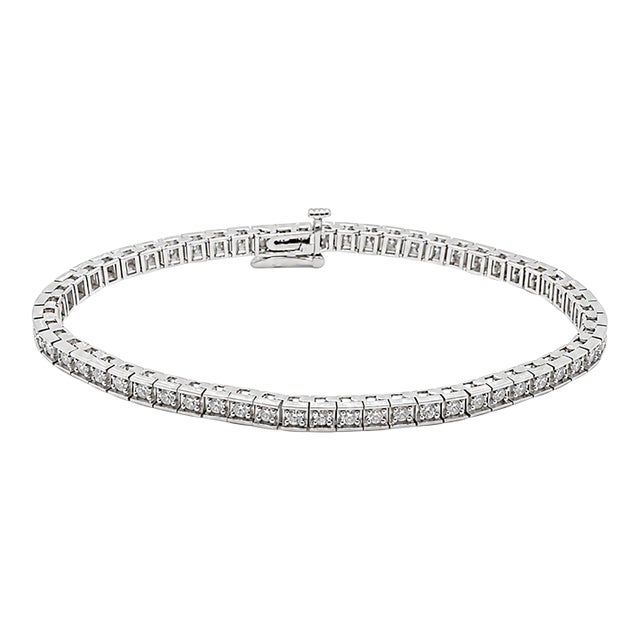 14k Diamond Bracelet For Sale